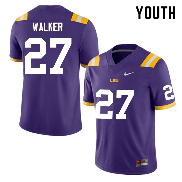 Youth #27 Ralph Walker LSU Tigers College Football Jerseys Sale-Purple